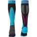 Bridgedale Women's Lightweight Ski Socks - Merino Endurance, Black/Blue, Size Medium - Buy Online on GoSupps.com