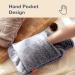 Samply 2L Hot Water Bottle with Premium Faux Fur Cover - Heat Therapy for Menstrual Cramps & Pain Relief - Gray - Buy Online on GoSupps.com