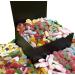 1 KG Pick and Mix Sweets Gift Jelly Sweets Fizzy Bubblegum Bottles Fried Eggs and More Sweet Gift Box-Black