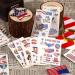 20 Sheets Patriotic Temporary Tattoos - Red White Blue 4th of July Stickers for Kids & Adults - Independence Day Design - Buy Online on GoSupps.com