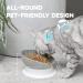 Elevated 0-45 Degree Tilted Slow Feeder Cat Bowl - Non-Slip, No Spill Pet Feeding Bowl for Puppy and Cat - Food Grade Material - Grey - Buy Online on GoSupps.com