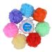 Bath Sponges, Small Size Colorful Shower Sponges Exfoliating Mesh Pouf Bath Ball Body Scrubber for Kids Pack of 8