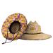 FOCO NBA Team Logo Floral Straw Sun Hat Los Angeles Lakers One Size Team Color