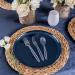 Party Bargains Sapphire Design Disposable Cutlery Set - 360 Pieces (180 Forks, 120 Spoons, 60 Knives) - Clear Color - Ideal for Parties and Events - Buy Online on GoSupps.com