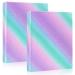 Basumee 2 Pcs Small Photo Album 15x10CM Photo Book Holds for 52 Photos Scrapbook for Baby Kids Birthday Family Anniversary Purple-blue