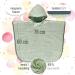 Personalized My Stitchery Badeponcho for Kids - Embroidered Hooded Towel in Dark Green | Oeko-Tex Standard 100 Cotton - Buy Online on GoSupps.com