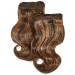 Chear Body Wave 2-in-1 Weft Human Hair Extension with Premium Blend Weave Number P4/30 Medium Dark Brown/Auburn 8-Inch