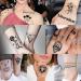52 Tiny Small Temporary Tattoos for Kids & Adults - Tribal Animals, Butterflies, Anchors, Compass, Flowers - 3D Fake Tattoo Stickers for Neck, Arm, Hands - Cute Face Tattoo Kits - Buy Online on GoSupps.com