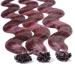 Buy Hair2Heart Real Hair Extensions - Wavy Bondings 25 Strands 1g 40cm Light Brown Intense Violet-Mahogany - International Shipping Available - Buy Online on GoSupps.com
