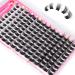 Cluster Lashes Kit - Individual Eyelash Extensions with Bond & Seal Glue (D Curl, 10-18MM) - Buy Online on GoSupps.com
