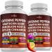 NEW AGE Cayenne Pepper Capsules Supplement with Hawthorn Berry Dandelion Root Ceylon Cinnamon Garlic Ginger ACV Milk Thistle Beet Root Aloe Vera - 120 Count 60 Count (Pack of 2)