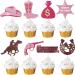 25 Pieces Cowgirl Cake Toppers Include Hat Purse Horse Cupcake Toppers Horse Party Decorations for Baby Shower Birthday Party Western Cowgirl Theme Party Decorations - Buy Online on GoSupps.com