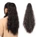 Meiriyfa long black curly ponytail extensions for black women synthetic claw clip ponytail hair extensions - 55 cm