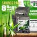 VZee 8 Pack x 200g Charcoal Bags Odor Absorber with 8 Ropes - Activated Bamboo Charcoal Air Purifying Bag for Room, Pets, and Basement Smells - Buy Online on GoSupps.com