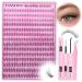 FANXITON Lash Clusters Kit Wispy Lashes Clusters Kit Natural C Lash Extensions Kit Eyelash Clusters Kit with Lash Bond and Seal Tweezers Individual Lashes Kit - 280 Pcs - (YS03)DIY Lash Extension Kit-280pcs