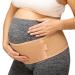 BABYGO 2 in 1 Pregnancy Belly Band Support for Bump | Pelvic Maternity Belt for Pregnant Women | Helps with Back Hip Pain | 50 Page Book Included | Nude Plus Size Beige XL