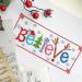 Believe Cross Stitch Kit - Holiday Embroidery Set with Christmas Tree, Snowflake, Deer & Santa Hat - Buy Online on GoSupps.com