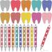 HCEWSBFD 48PCS Dental Pen Gifts Bulk Dentists Retractable Ballpoint Pen Black Ink with Dental Assistant Sticky Notes Teeth Theme Gifts Dental Hygienist Assistant Accessories for Dental Month Office - Buy Online on GoSupps.com