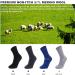 RTZAT Merino Wool Athletic Calf Socks - 3 Pack (Black/Blue/Grey) - Men Women Medium - Buy Online on GoSupps.com