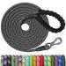 X XBen dog leash for dogs 1.5m / 3m / 4.5m / 6m / 9m / 20m / 30m thick drag line with a comfortable padded handle training line for small medium -sized dogs robust carabiner 1.5m x12 mm black