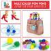 Zelssi Pom Poms Pack - 400 Pompom Balls & Googly Eyes - Vibrant Assorted Colors for DIY Crafts - Buy Online on GoSupps.com