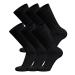 6 Pairs of Cotton Diabetic Non-Binding Neuropathy Crew Socks (Black, Fits Mens Shoe Size 9-12/Womens Shoe Size 10-13) 10-13 Black