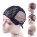 YANTAISIYU Double Lace Wig Cap - Adjustable Swiss Lace Hairnet for Wig Making (Black L 56cm - Buy Online on GoSupps.com