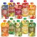Happy Baby Organics Clearly Crafted Stage 2 Baby Food, Fruit Veggie Variety Pack, 4 Ounce (Pack of 10) Fruit Veggie Variety 4 Ounce (Pack of 10)
