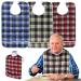 Vegena 3 pieces of bibs for adults waterproof bibs for seniors washable bibs with push buttons clothing protection bib for men women older people disabled
