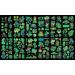 110 Glow in The Dark Temporary Tattoos Stickers - Theme Party | 12 Sheets - Buy Online on GoSupps.com