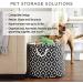 Bone Dry Small Round Gray Striped Paw Patch Pet Storage Bin - Buy Online on GoSupps.com