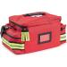 Scherber First Responder Bag | Fully-Stocked EMT/EMS Trauma Kit | 200+ First Aid Supplies | Reflective Red Bag w/ 8 Pockets & Shoulder Strap - Buy Online on GoSupps.com