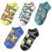 Pokemon Boys 5 Pack No Show Socks Big Boys 9-11 Assorted Grey Stripe