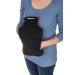 FiNeWaY 2L Hot Water Bottle Body Warmer with Pocket for Back Neck Shoulder Leg Arthritis Pain Relief Aches Cramp (Knitted Black)