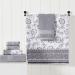 Modern Threads 6 Piece Bath Towel Set - Yarn Dyed Jacquard/Solid Ophelia Stone Design - Buy Online on GoSupps.com