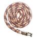 Lead rope horse tie rope for horses with stable panic hook length 2m many colors (grey-pastel red-cream)