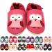 MiniFeet Premium Soft Leather Baby Shoes - BUY 4 PAIRS & GET 1 OF THEM FOR FREE ! - Toddler Shoes - 0-6 Months to 4-5 Years 0-6 Months Pink Owl