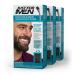 Just For Men Mustache & Beard Beard Dye for Men with Brush Included for Easy Application With Biotin Aloe and Coconut Oil for Healthy Facial Hair Dark Brown M-45 (3 Count) Dark Brown 3 count (Pack of 1)