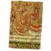 3D Rose Red Cream Olive Green Paisley TWL_34987_1 Towel  15 x 22