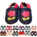 MiniFeet Premium Soft Leather Baby Shoes - BUY 4 PAIRS & GET 1 OF THEM FOR FREE ! - Toddler Shoes - 0-6 Months to 4-5 Years 18-24 Months Navy Flower