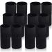 6 Pairs 6 Inch Wrist Sweatbands Sports Wristband Tennis Wrist Bands Absorbent Sweatbands Wrist Sweat Bands Black Elastic Armband for Men Women Football Basketball Running Athletic Sports Working Out