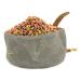Buust dog bowl made of waxed fabric - travel apple for folding - in gray - up to 1h to 1h - 1 l water bowl for on the go - folding for dogs