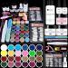Curkey Acrylic Nail Kit - 24 Colors of Glitter Acrylic Powder Liquid Monomer Set Professional Nails Kit Acrylic Set for Beginners with Everything Nail Extension for Acrylic Nails Art Starter Kit