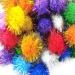 Cat Toy Flash Ball 1.8 Inch Assorted Color Tinsel Pom Poms Pack of 100 - Buy Online on GoSupps.com