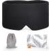 FRESHME Handmade Cotton Sleep Mask Blackout - Adjustable Soft Eye Cover for Women Men - Breathable Blindfold for Sleeping, Travel - Black - Buy Online on GoSupps.com