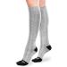 Core-Spun Mild 15-20mmHg Knee High Support Socks Classic Diamond Design in Grey & Black (Medium) | International Shipping Available - Buy Online on GoSupps.com