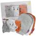 TIDY TOT BAMBOO WASHLAPFEN for children and babies.6 washing glove washing pads.Baby flaps for bathrooms and meals.Replacement for wet wipes. 3 Large and 3 washcloths for baby hands. Bathroom toy.