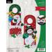 Bucilla  Holiday Christmas Set of 2 Felt Applique Door Hanger Making Kit  Supplies for DIY Needlepoint Arts and Crafts  89471E