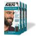 Just For Men Mustache & Beard Beard Dye for Men with Brush Included for Easy Application With Biotin Aloe and Coconut Oil for Healthy Facial Hair - Dark Brown M-45 Pack of 3 Dark Brown M-45 Pack of 3
