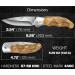 Gentleman's Folding Pocket Knife with Wood Handle - Sharp Blade for Camping & Hunting - EDC & Outdoor Gear - Perfect Gift for Men - Buy Online on GoSupps.com